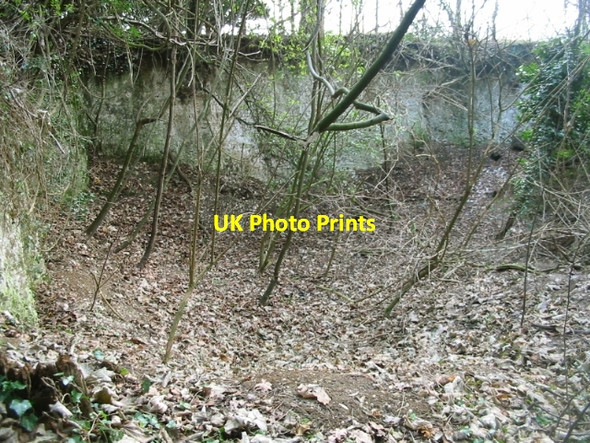 Photo 6"x4" Chalk pit or quarry near Kelk Hill Chillenden c2009