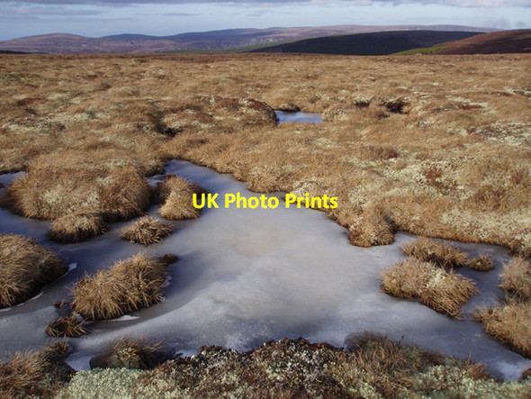 Photo 6"x4" Frozen Bogs on Carn Leathan Carn Leathan c2009