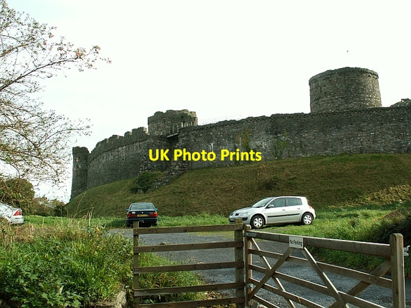 Photo 6"x4" Outer wall of Kidwelly Castle Kidwelly\/Cydweli c2008