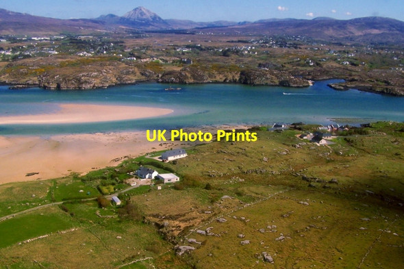 Photo 6"x4" Aerial view of Atlantic Ocean inlet SE of Bunbeg Bunbeg c2008
