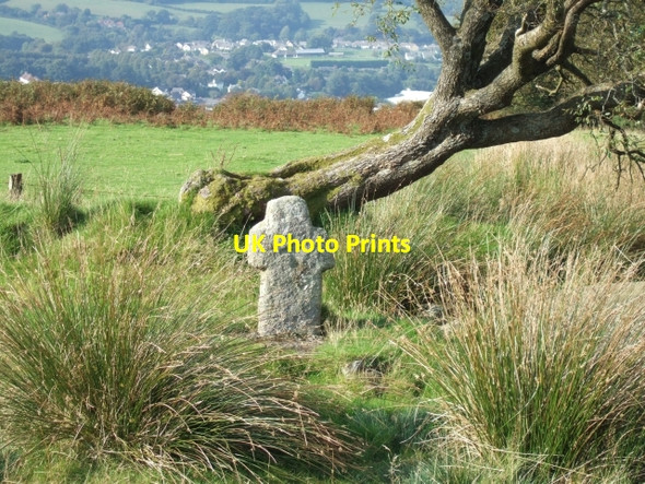 Photo 6"x4" Cross on East Hill, above Okehampton Okehampton c2008
