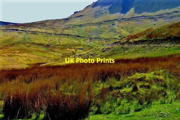 Photo 6"x4" Gleniff Horse Drive - Base of Cliffs of Annacoona Glencar c2008