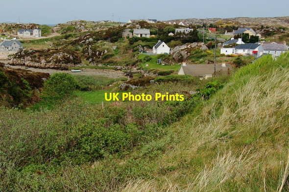 Photo 6"x4" Kincasslagh - NW view from burned out house Kincaslough c2008