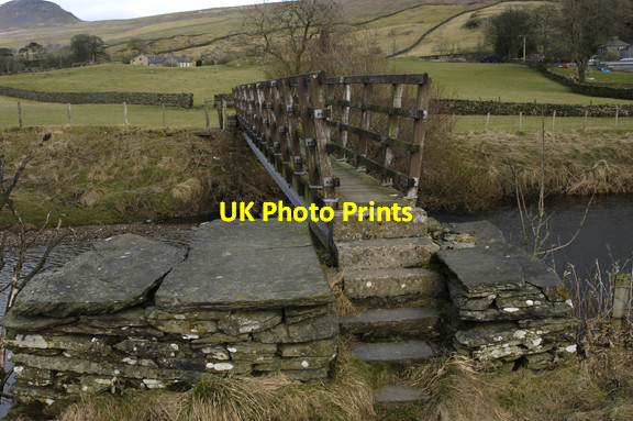 Photo 6"x4" Footbridge over the River Ribble Studfold\/SD8170 c2009
