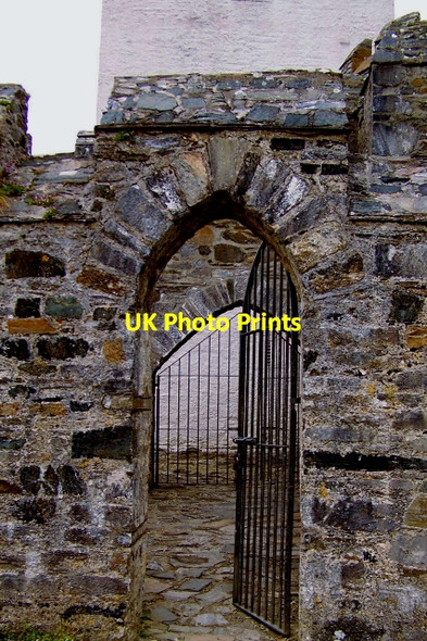 Photo 6"x4" Doe Castle - Entrance gates Creeslough c2008