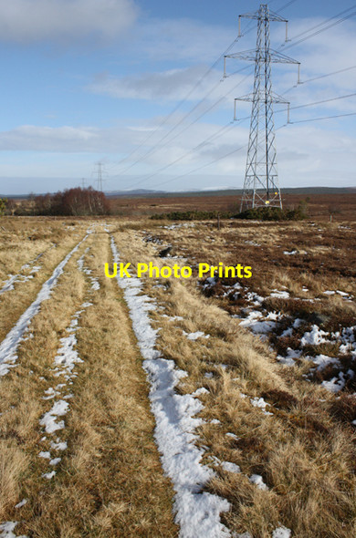Photo 6"x4" Track and Pylons Ferness c2009