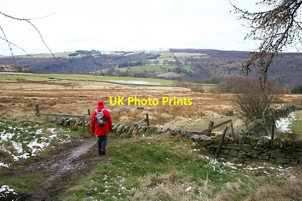 Photo 6"x4" Path down to Grindleford Nether Padley c2008