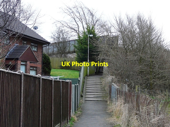 Photo 6"x4" Currock railway footbridge (3) - approach from Denton Holme Carlisle c2009