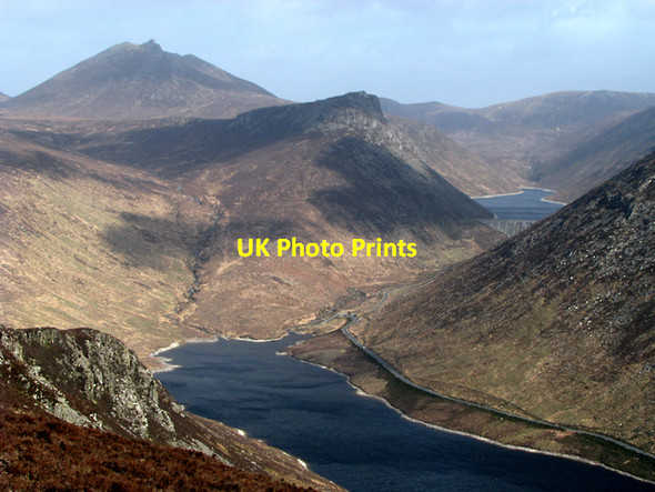 Photo 6"x4" Silent Valley and Ben Crom from Slievenaglogh Attical c2009