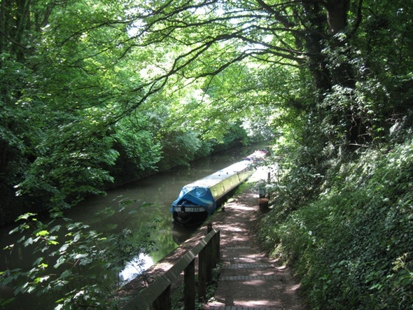 Photo 6"x4" The way down to the Grand Union Canal near Tring Station Tring c2009
