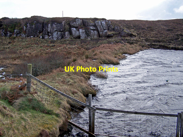 Photo 6"x4" Dam at southern end of Loch Corlarach Claigan\/NG2353 c2009