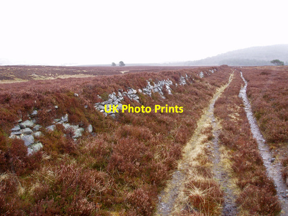 Photo 6"x4" Old wall and track near Lurg Burn Clachaig\/NJ0218 c2009