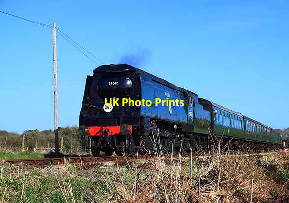 Photo 6"x4" Swanage Railway Loco Harman's Cross c2009