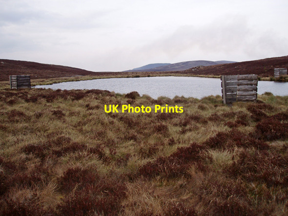 Photo 6"x4" Lochan with shooting butts Creag a' Ghiuthais c2009
