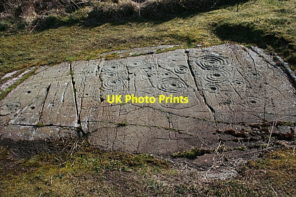 Photo 6"x4" Cup-and-Ring-Marked Rock Cairnbaan c2009 P3