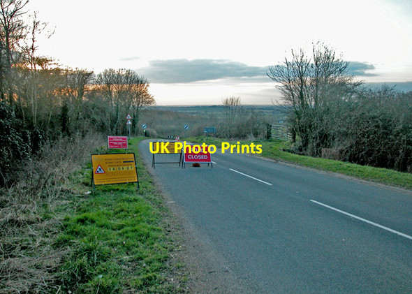 Photo 6"x4" Road closed Harbury c2007