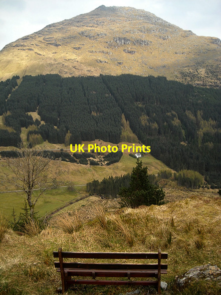 Photo 6"x4" A Bench with a View High Glencroe c2009