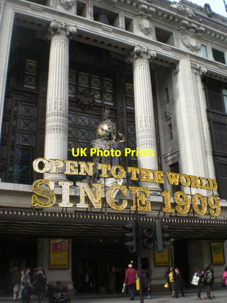 Photo 6"x4" Entrance to Selfridges, Oxford Street W1 Westminster c2009