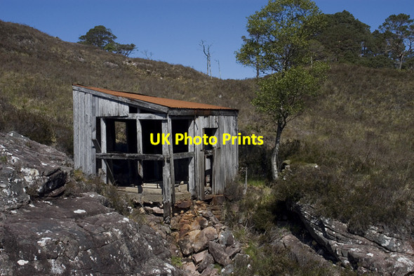 Photo 6"x4" Ruined shed alongside the Garbh Allt Dundonnell c2009