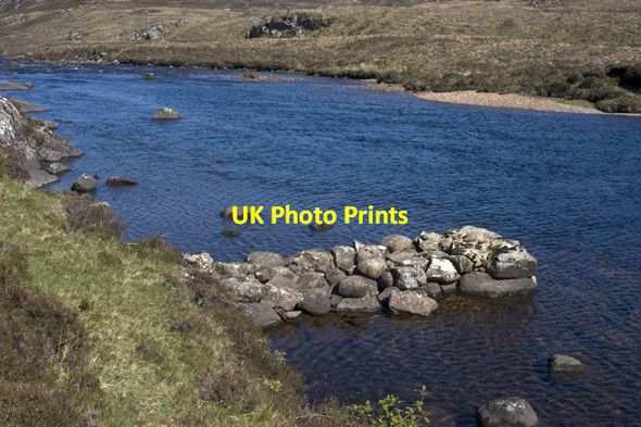 Photo 6"x4" Pier on the River Gruinard Lochan Dubh nam Breac\/NG9788 c2009
