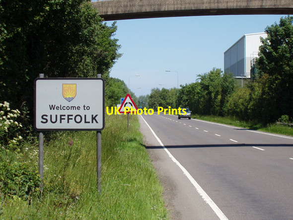Photo 6"x4" County Boundary, Bungay Bungay c2009