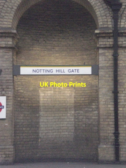 Photo 6"x4" Notting Hill Gate Underground Station sign Kensington\/TQ2579 c2009