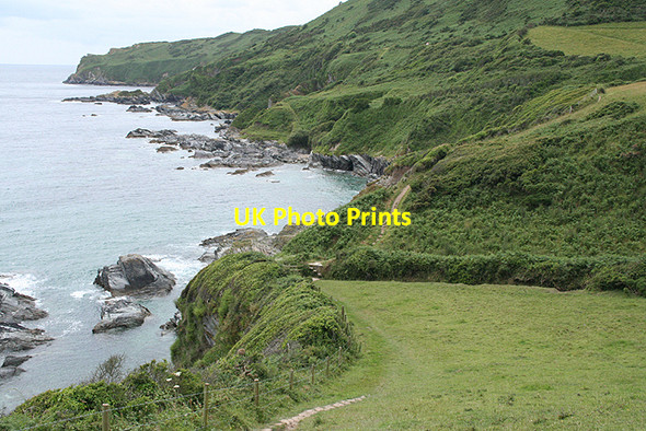 Photo 6"x4" Lanteglos: above Palace Cove Lansallos c2009