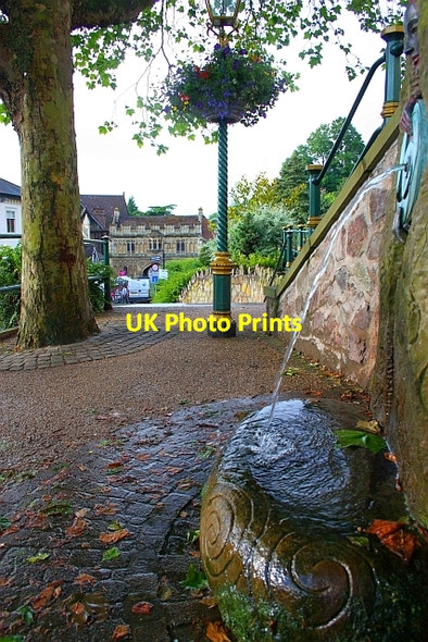 Photo 6"x4" The Priory gatehouse from the Malvhina Fountain Great Malvern c2009