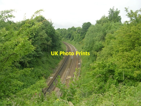Photo 6"x4" Railway Line from New Pudsey to Bradford Pudsey\/SE2233 c2009
