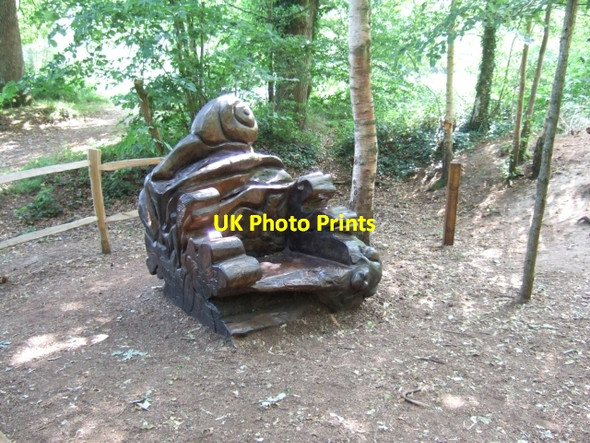 Photo 6"x4" Seat in outdoor classroom at Stover Country Park Heathfield\/SX8376 c2009