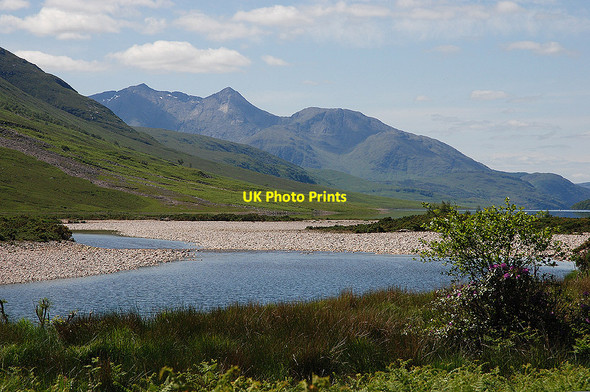 Photo 6"x4" River Etive reaches the sea Gualachulain c2009