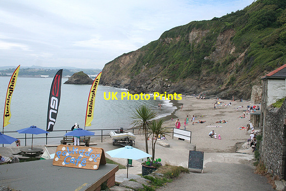 Photo 6"x4" Fowey: beach at Polkerris Polkerris c2009