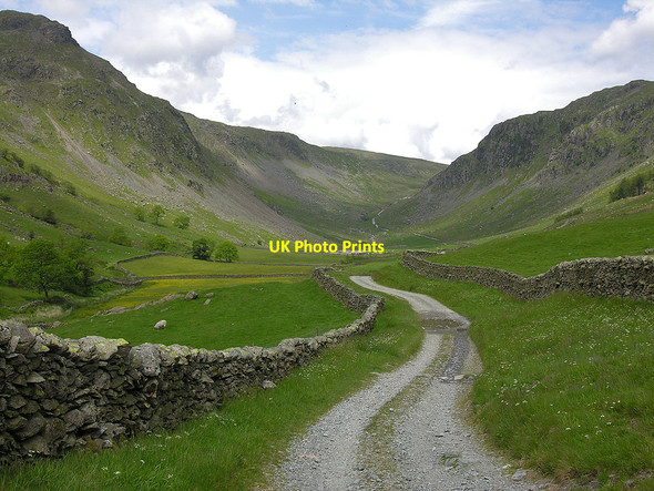 Photo 6"x4" Drove road heading up Long Sleddale Sadgill c2009