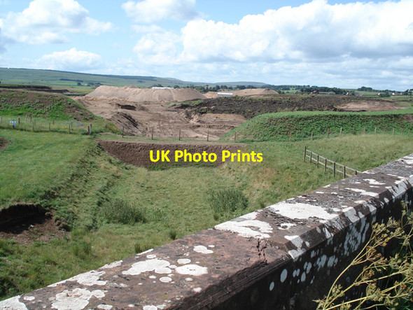 Photo 6"x4" Disused railway, and Snabe sand quarry, Burnbank Moss, Lanarkshire Drumclog c2009