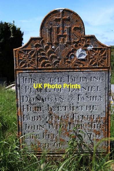 Photo 6"x4" Graveyard at Ringrone: 18c Gravestone (3) Kinsale\/W6350 c2009