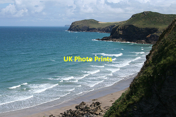 Photo 6"x4" St Minver Highlands: headlands in Port Quin Bay Port Quin c2009