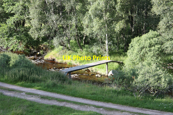 Photo 6"x4" Footbridge over Burn of Tulchan Advie c2009