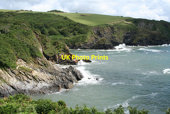 Photo 6"x4" Fowey: overlooking Little Coombe Hawne Fowey c2009