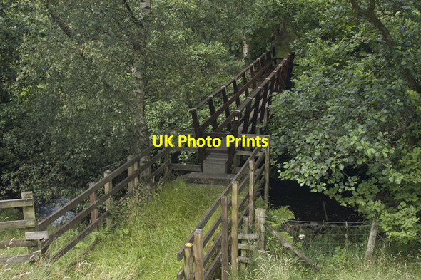 Photo 6"x4" Footbridge over the Marshaw Wyre Abbeystead c2009