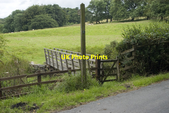 Photo 6"x4" Footbridge and footpath to Abbeystead, Lower Lee Abbeystead c2009