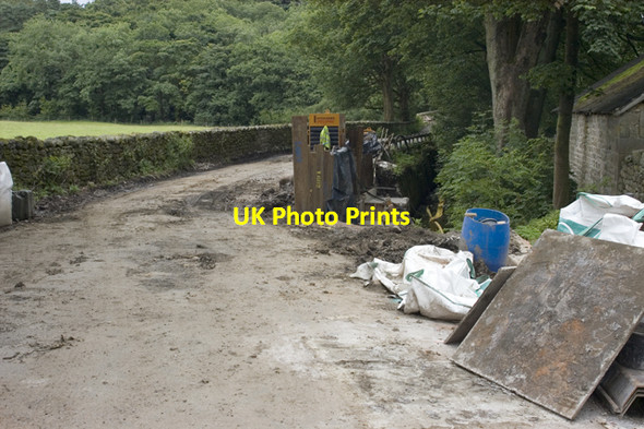 Photo 6"x4" Repairs to road at Lower Lee Abbeystead c2009