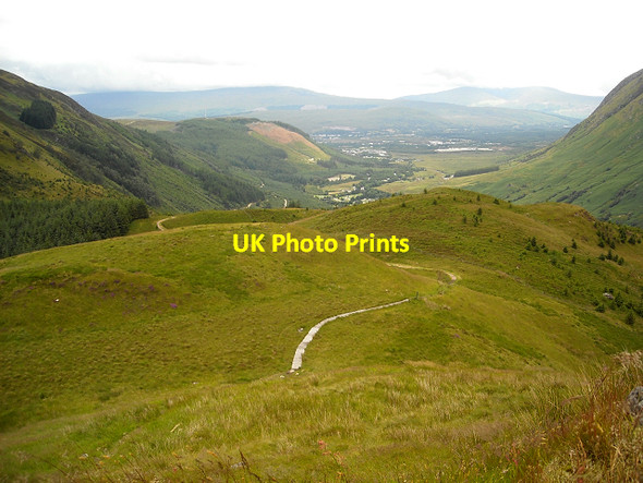 Photo 6"x4" View Towards Glen Nevis from Dun Deardail Blarmachfoldach c2009