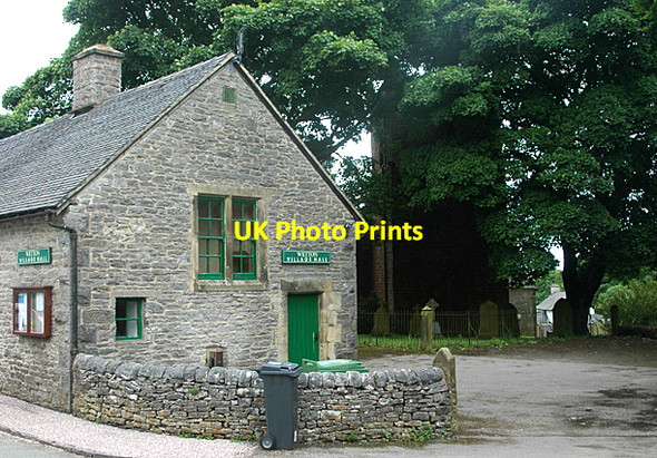 Photo 6"x4" Wetton Village Hall (& wheelie bin) Wetton\/SK1055 c2009