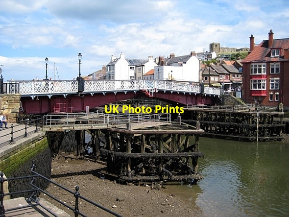 Photo 6"x4" Whitby swingbridge Whitby\/NZ8910 c2008