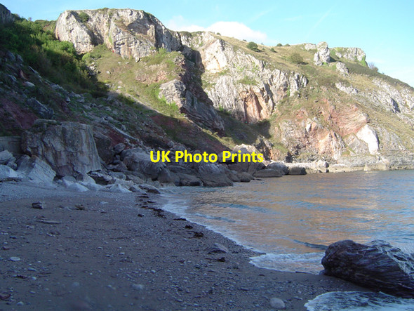 Photo 6"x4" Rockfall, Redgate Beach, Torquay Torquay c2005
