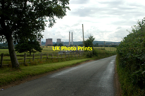 Photo 6"x4" Blithbury Road with Rugeley Power Station in the distance Rugeley c2009
