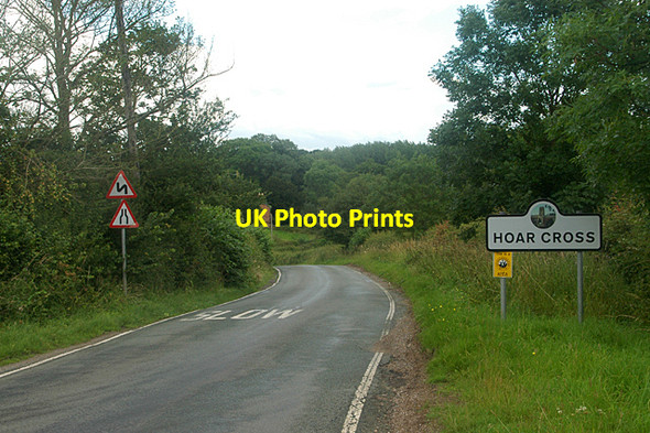 Photo 6"x4" Approaching Hoar Cross Hoar Cross c2009
