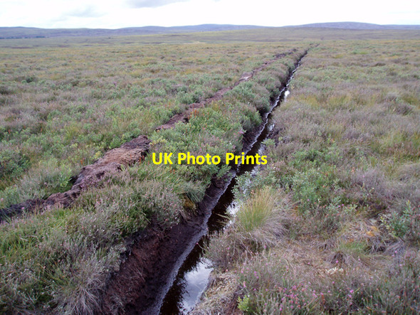 Photo 6"x4" Moorland ditch Tomlachlan Burn c2009