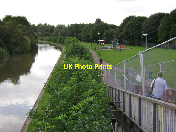 Photo 6"x4" Canalside play area, Woodloes Park estate Warwick c2009