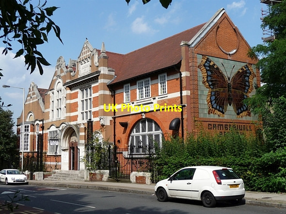 Photo 6"x4" Former library and baths, Wells Way Camberwell c2009